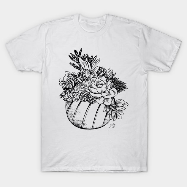 Succulents & Cactus T-Shirt by Akbaly